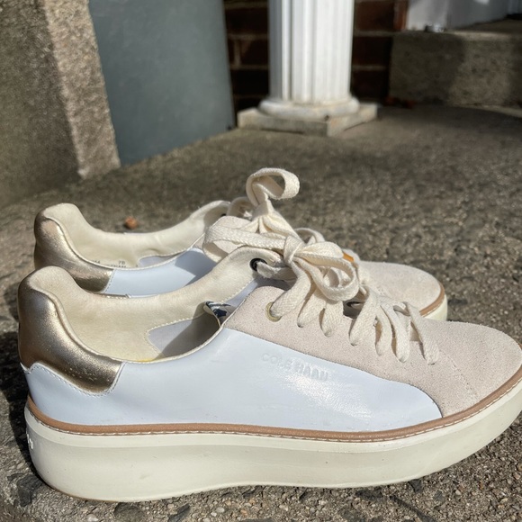 Cole Haan Shoes | Cole Haan Grand Pro Topspin Sneaker | Color: Gold/White | Size: 7 | Pm-32594191's Closet